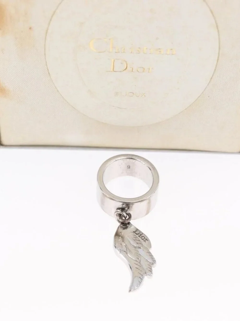 Christian Dior Ring metal Silver Auth BA11378